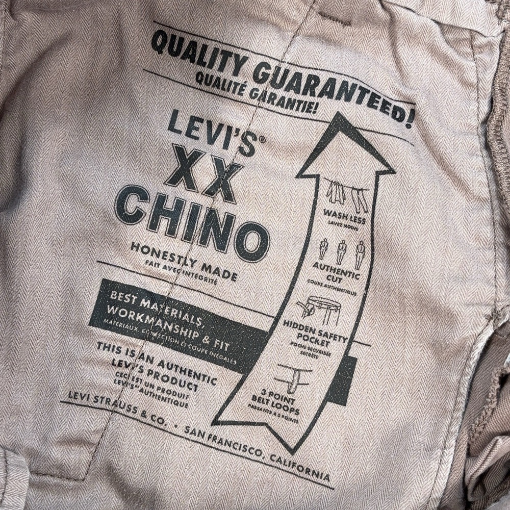 Levi's‎ XX Chino Pants Men's 31x28* Dusty Pink Brown Slim Taper Stretch - Picture 8 of 16
